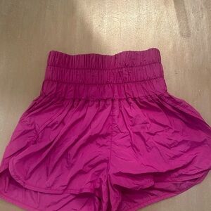 Free People Pink Athletic Shorts High-Waisted Comfort
